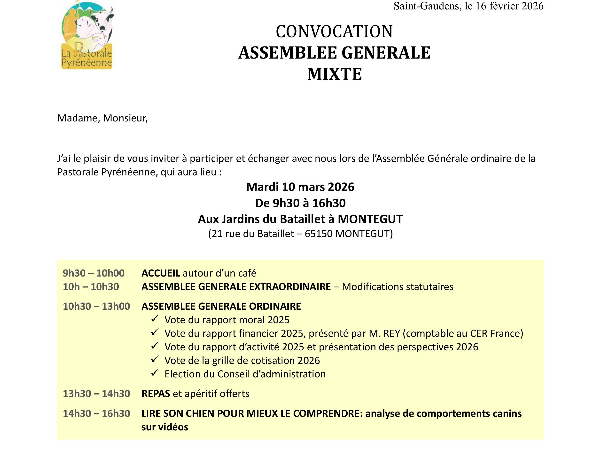 Assemblée Générale 2026